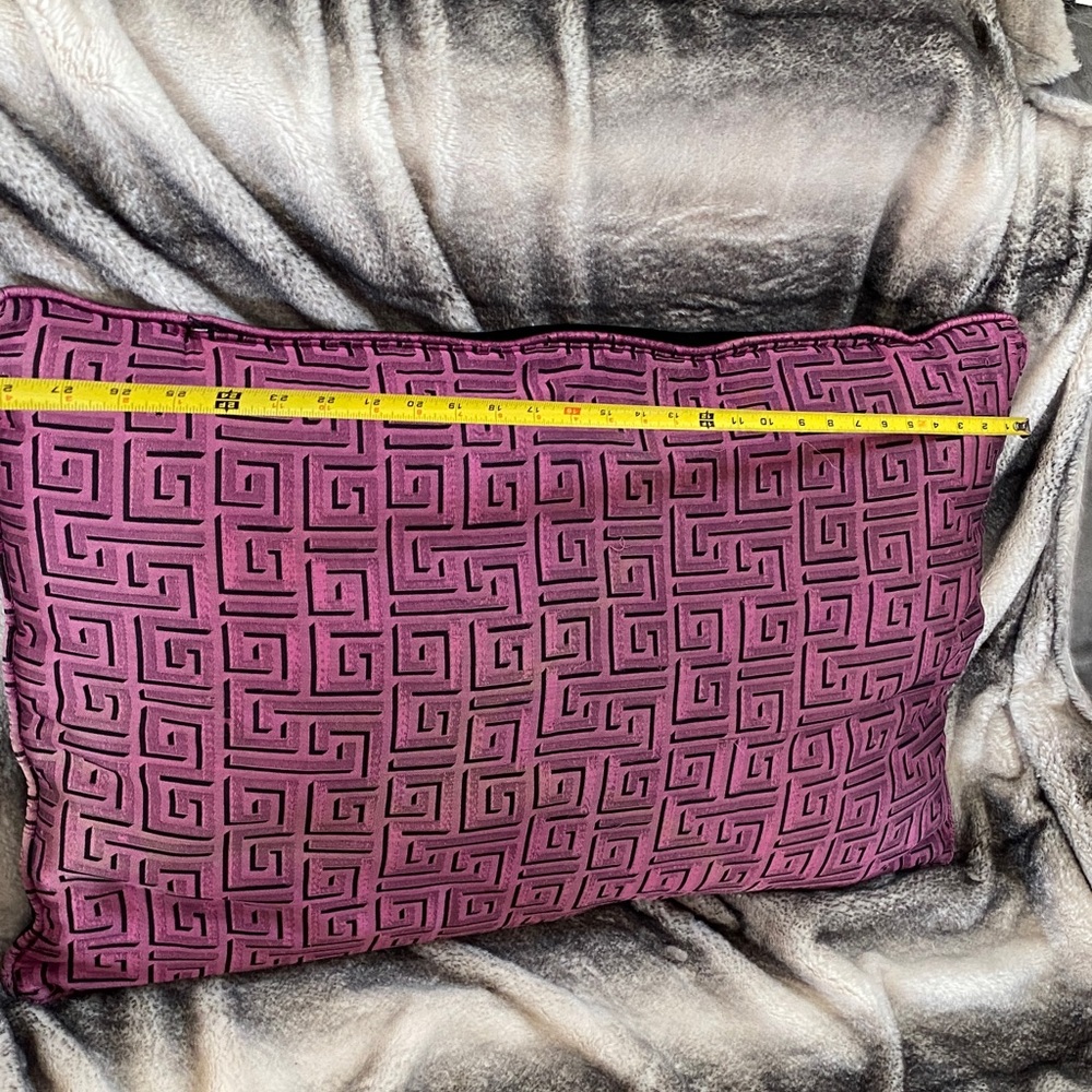 Versace Home Made In Italy 🇮🇹 Pink Black Signature Velvet Medusa Pillow